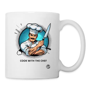 Cuisiner avec le chef-chef - Mug blanc - blanc - Droite