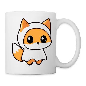 Fuchs Halloween Lustig Geist - Tasse - Weiß - Rechts