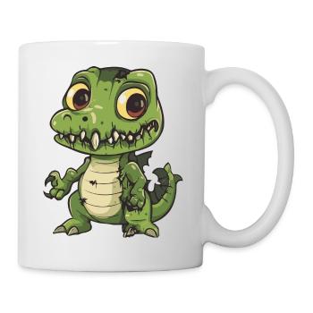 Alligator Halloween Bande dessinée drôle - Mug blanc - blanc - Droite