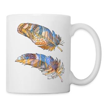Feder - Tasse - Weiß - Rechts