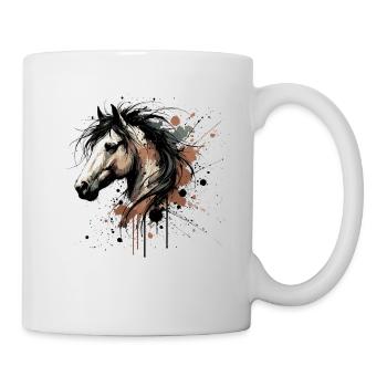 Pferd, Reiten, Reiterin, Pferdebesitzer, Reitsport - Tasse - Weiß - Rechts