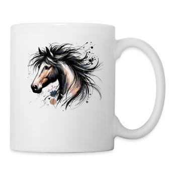 Pferd, Reiten, Reiterin, Pferdebesitzer, Reitsport - Tasse - Weiß - Rechts