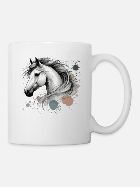 cheval, équitation, cavalier, propriétaire de cheval, sport équestre - Mug blanc - blanc
