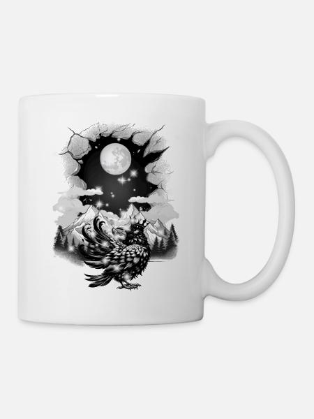 mystique conte de fées conte de fées personnage corbeau corbeau corbeau - Mug blanc - blanc