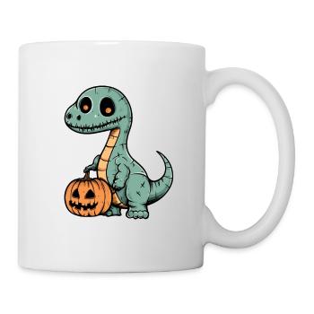 Dinosaur brontosaurus Halloween Comic Funny - Mug - white - Right