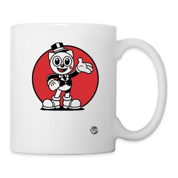 Retro Katze Design "Charmanter Kater" Vintage Stil - Tasse - Weiß - Rechts