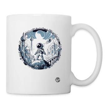 Futuristische Astronaut "Entdecker der Zukunft" - Tasse - Weiß - Rechts