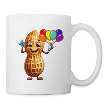 Balloons Kids Birthday Pea Nut Peanuts Nut - Mug - white - Right