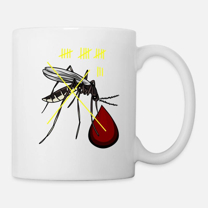 Mücken Plage Insekten Schädlinge Mücke Sommerzeit - Tasse - Weiß