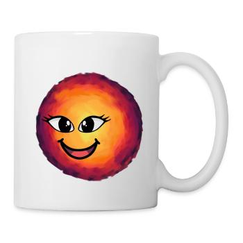 Soleil Soleil Visage Enfants Enfant Coucher de soleil - Mug blanc - blanc - Droite