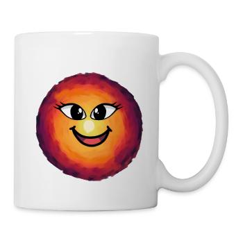 Soleil Visage Lever du soleil Ensoleillé Soleil - Mug blanc - blanc - Droite