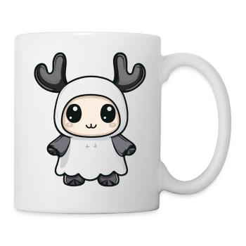 Elch Halloween Lustig Geist - Tasse - Weiß - Rechts