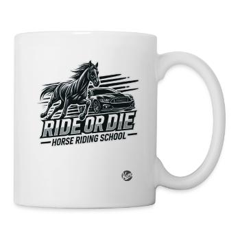 Reite oder stirb Reitschule für Pferde und Reiter - Tasse - Weiß - Rechts
