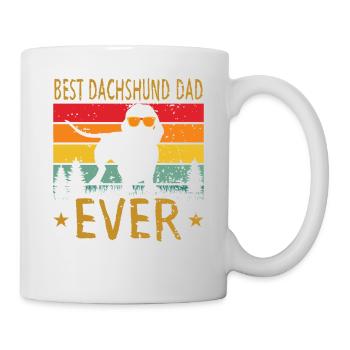 Best Dachshund Dad Ever Funny Weiner Dog Men Gifts - Mug - white - Right