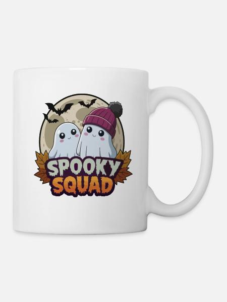 Halloween Spooky Squad Geist mit Mütze - Tasse - Weiß