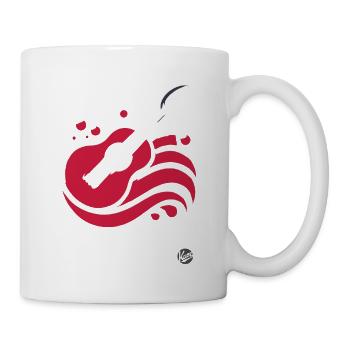 Music and food united: spoon guitar - Mug - white - Right