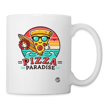 Ein Stück Pizza-Paradies für Surfer - Tasse - Weiß - Rechts