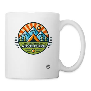 Outdoor Adventure Mountains Tent Camping - Mug - white - Right