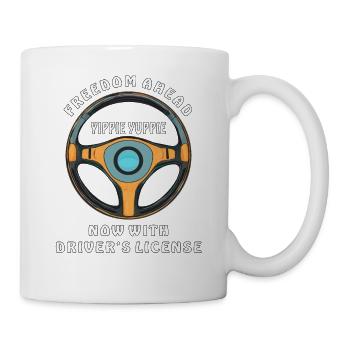 STEERING WHEEL FREEDOM AHEAD - Tasse - Weiß - Rechts