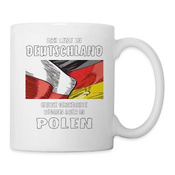 POLOGNE ALLEMAGNE OÙ JE VIS - Mug blanc - blanc - Droite