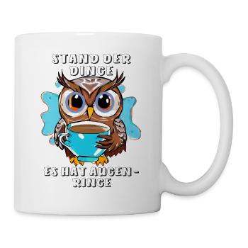 OWL STATE OF THINGS HAS DARK CIRCLES UNDER EYES - Mug - white - Right