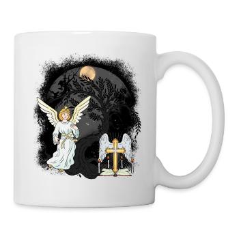Mystical Angel Cross Crosses Crucifix Spiritual - Mug - white - Right
