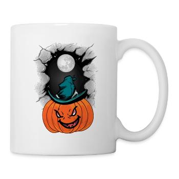 Citrouille Halloween Enfants Enfant Pleine Lune - Mug blanc - blanc - Droite