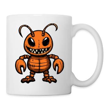 Hummer Krebs Halloween Comic Lustig - Tasse - Weiß - Rechts