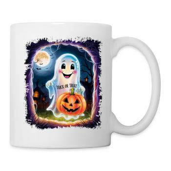 Trick or Treat halloween ghost funny - Mug - white - Right