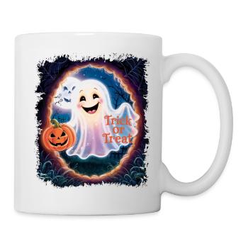 Trick or Treat halloween ghost funny - Mug - white - Right