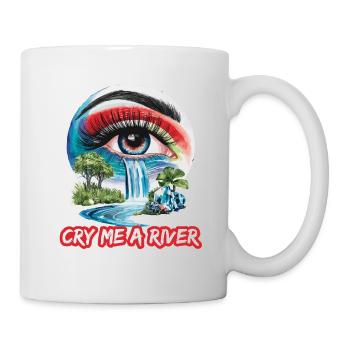 Auge mit Wasserfall für eine Kunstliebhaber - Tasse - Weiß - Rechts