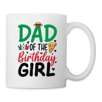 Papa de la fille d’anniversaire - Mug blanc - blanc - Droite