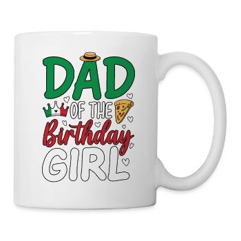 Papa de la fille d’anniversaire - Mug blanc - blanc - Droite