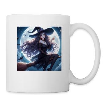 Halloween Hexe im Anime-Style - Tasse - Weiß - Rechts