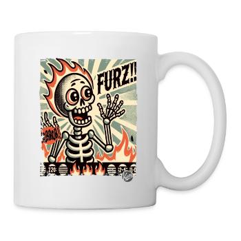 Heißer deutscher Furz Schreck Skelett - Tasse - Weiß - Rechts