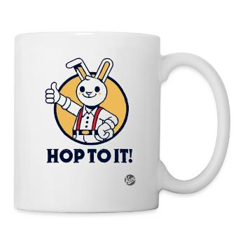Daumen Hoch Hase - Los Geht’s! - Tasse - Weiß - Rechts