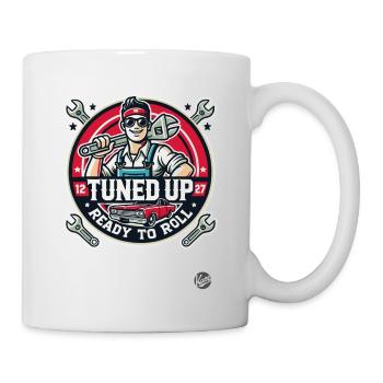 Voll getunt und aufgemotzt , Automechaniker Tuner - Tasse - Weiß - Rechts