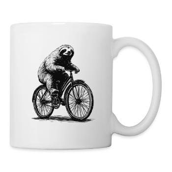 SLOTH BIKE FUNNY CYCLING DESIGN GIFT - Mug - white - Right