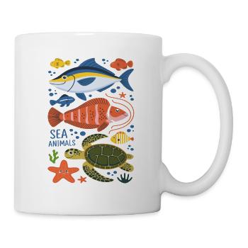 Meerestiere Meer Meeresbewohner für einen Taucher - Tasse - Weiß - Rechts