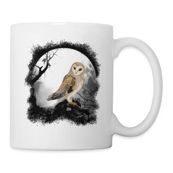 mystisch Eule Eulen Waldbewohner Märchen Kind - Tasse - Weiß - Rechts