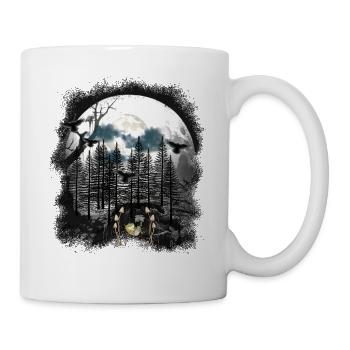 mystisch Wald Waldbewohner Hängematte Frosch - Tasse - Weiß - Rechts