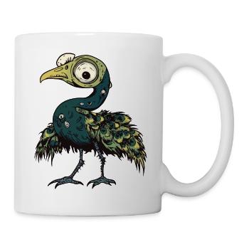 Peacock Bird Halloween Comic Funny - Mug - white - Right