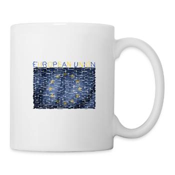 EU Flag Art Design Europe Euro Brussels - Mug - white - Right