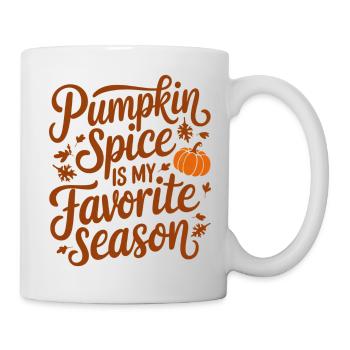 Pumpkin spice is my favorite season - Tasse - Weiß - Rechts