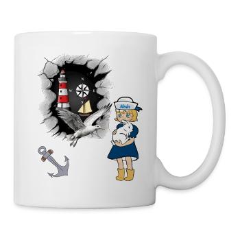 Seagull Lighthouse Maritime Compass Anchor Seagulls - Mug - white - Right