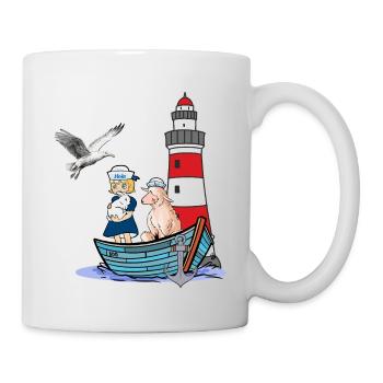 Maritime Sailor Boat Kids Child Sheep Adventure - Mug - white - Right