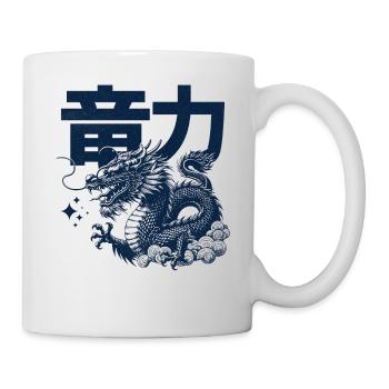 Puissance du Dragon Esthétique japonaise - Mug blanc - blanc - Droite