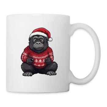 Bande dessinée de Noël Gorille - Mug blanc - blanc - Droite