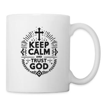 Restez calme et faites confiance à Dieu - Mug blanc - blanc - Droite