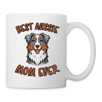 Australian Shepherd Mama Lustiges Aussie Geschenk - Tasse - Weiß - Rechts